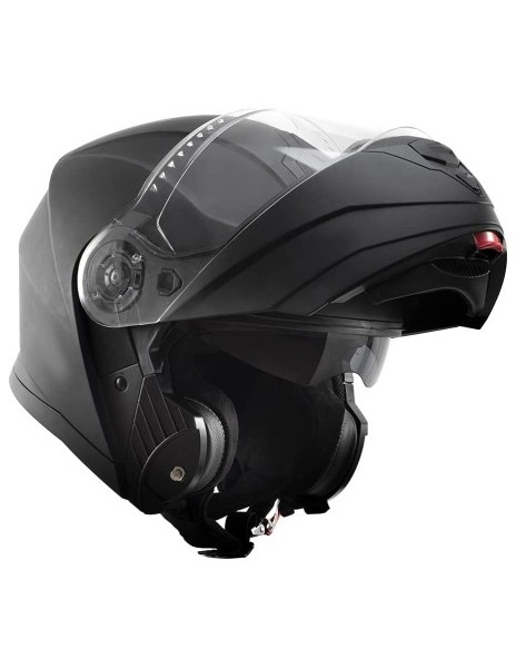 CASCO DIEFFE MODULARE CON DOPPIA VISIERA NERO OPACO 2