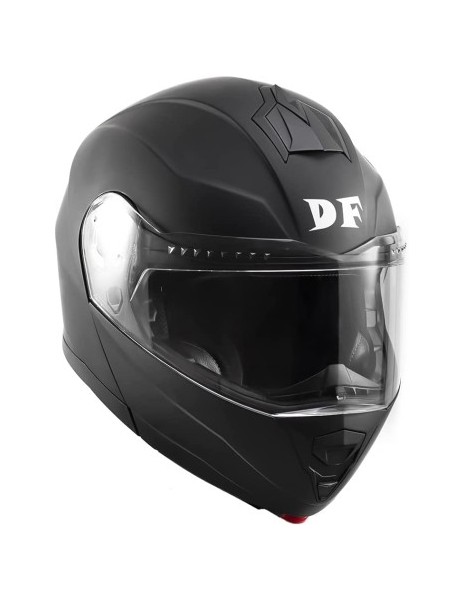 CASCO DIEFFE MODULARE CON DOPPIA VISIERA NERO OPACO