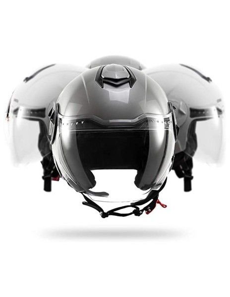 CASCO JET DIEFFE DF70 CON DOPPIA VISIERA