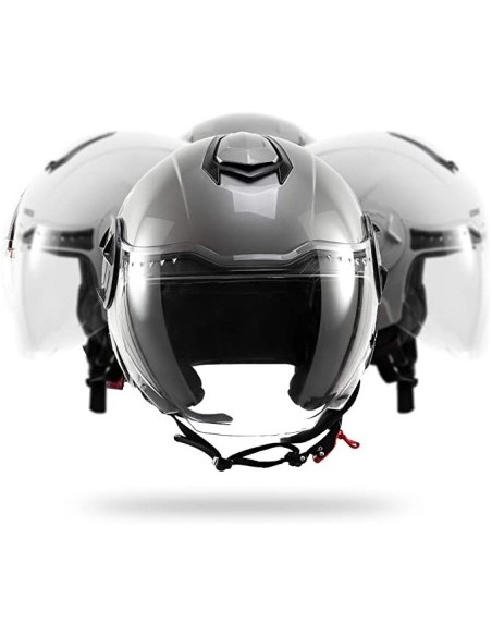 CASCO JET DIEFFE DF70 CON DOPPIA VISIERA