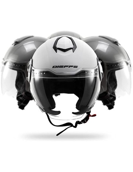 CASCO JET DIEFFE DF70 CON DOPPIA VISIERA