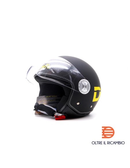 CASCO DIEFFE NERO DEMIJET VISIERA ELICOTTERO