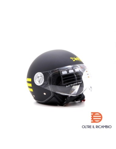 CASCO DIEFFE NERO DEMIJET VISIERA ELICOTTERO