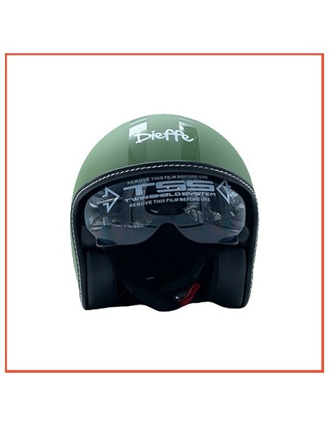 CASCO DIEFFE DEMIJET VINTAGE CON VISIERA A SCOMPARSA