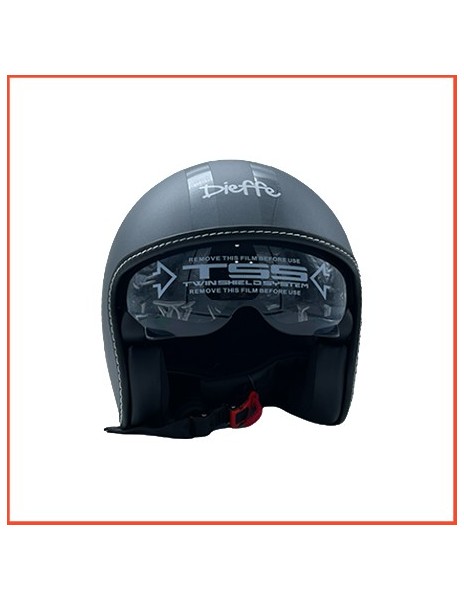 CASCO DIEFFE DEMIJET VINTAGE CON VISIERA A SCOMPARSA