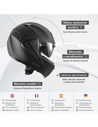 CASCO DIEFFE MODULARE CON DOPPIA VISIERA
