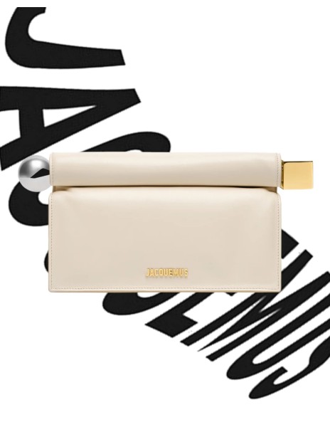 JACQUEMUS LA POCHETTE ROND CARRE' - Beige