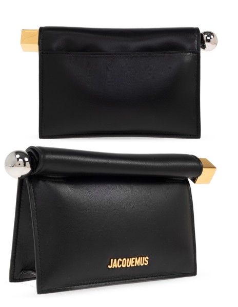 JACQUEMUS LA POCHETTE ROND CARRE' - Nero 2
