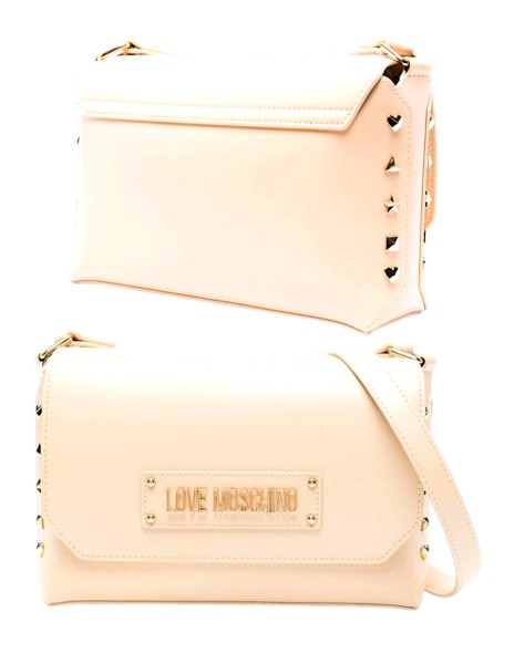 LOVE MOSCHINO - Soul Borsa a Tracolla Beige con Borchie 2